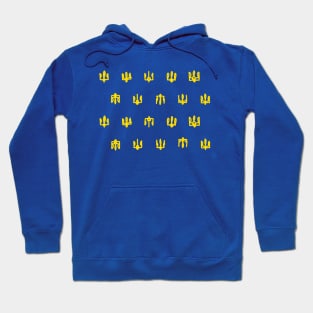 Ukrainian tridents pattern Hoodie